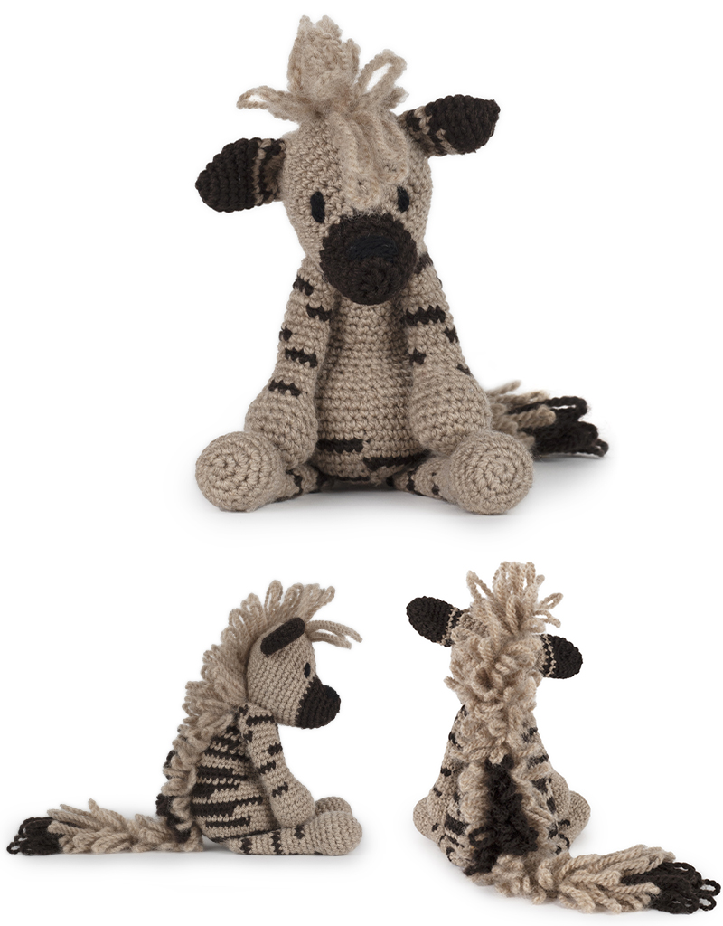 toft gina the striped hyena amigurumi crochet animal